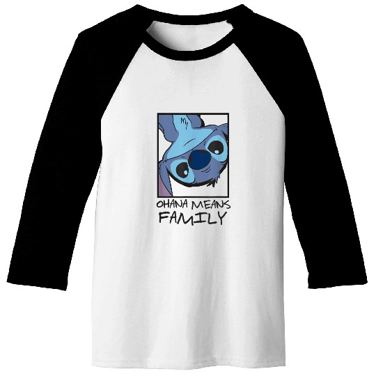 disneys Lilo Stitch Ohana Means Family Stitch Panel Box Baseball Tees