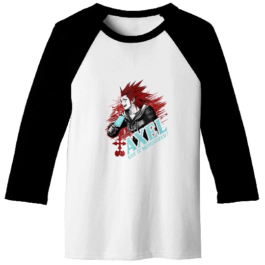 Disneys Kingdom Hearts Axel Got It Memorized Baseball Tees