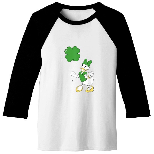 Disneyss Daisy Duck Shamrock Balloon St Patrick's Day Baseball Tees