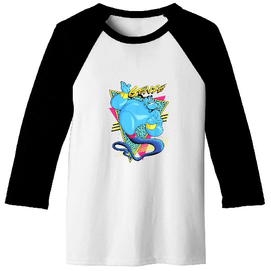 Disney Aladdin Genie Retro Abstract Portrait Logo Baseball Tees