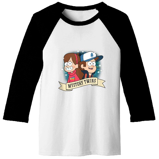 Disneyss Gravity Falls Dipper And Mabel Mystery Twins Logo Baseball Tees