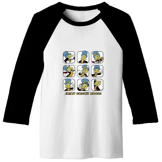Disney Jiminy Cricket Moods Baseball Tees, Disney Pinocchio Baseball Tees