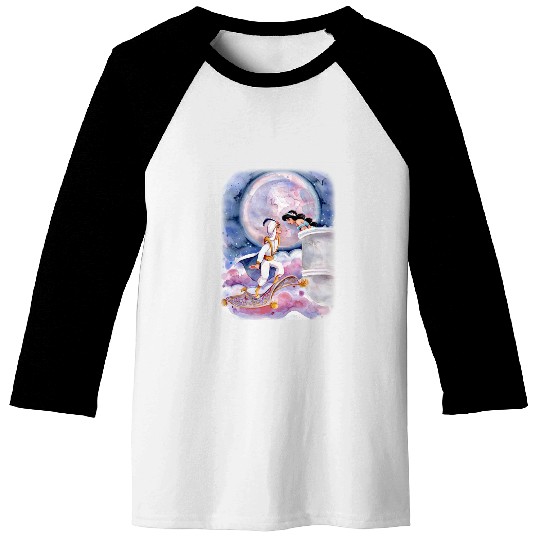 Disney Aladdin Baseball Tees, Cute Jasmine & Aladdin Flying Carpet