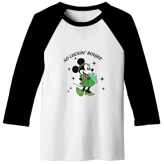Minnie So Luckin Boujee Baseball Tees, Lucky Minnie, Disney St Patricks Day