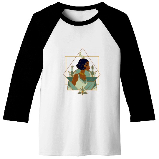 Disney Princess Tiana Modern Art Deco Style Baseball Tees