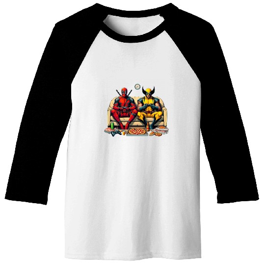 Deadpool Baseball Tees, Disney Superhero Funny Baseball Tees, Disney Wolverine