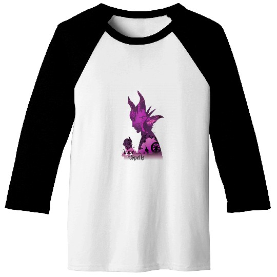 Disney Sleeping Beauty Silhouette Maleficent Gra Baseball Tees