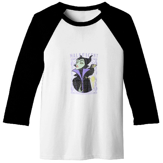 Disney Sleeping Beauty Maleficent Old School Pos Baseball Tees