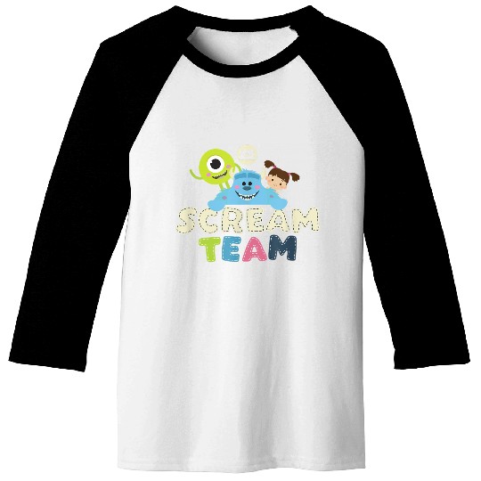 Disneyss Pixars Monsters Inc Scream Team Adorable Chibi Style Baseball Tees