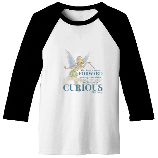 Disneyss Peter Pan Tinkerbell Retro Curious Walt Disneyss Quote Baseball Tees