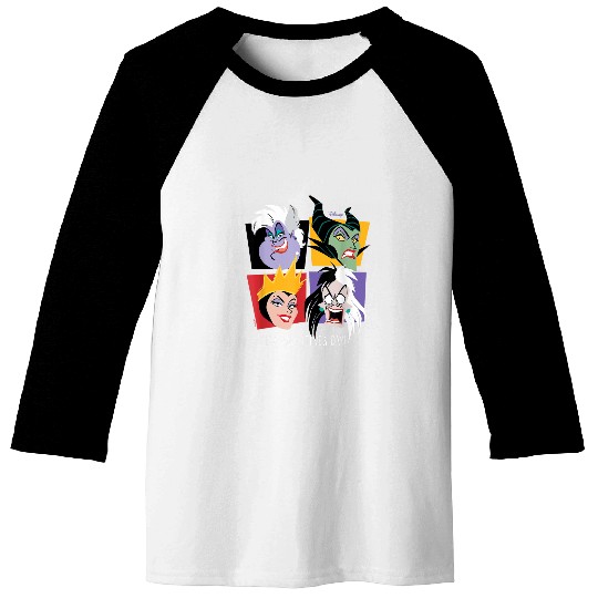 Disney Villains Ew Valentines Day Grid Baseball Tees