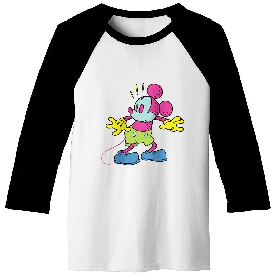 Disney Mickey Mouse Surprise Behind You Retro Pop Art Baseball Tees