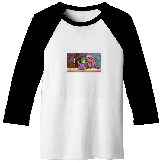 Disney Tangled Rapunzel And Pascal Painted Style Baseball Tees