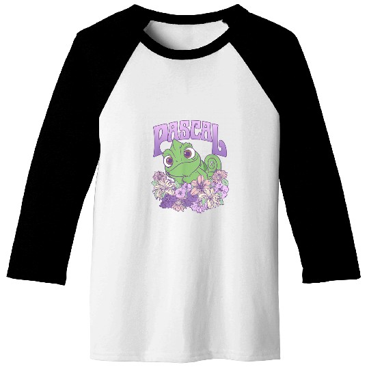 Disney Tangled Cute Pascal Floral Pastel Big Che Baseball Tees