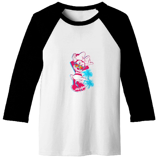 Disney Neon Minnie Mouse Hollywood Baseball Tees