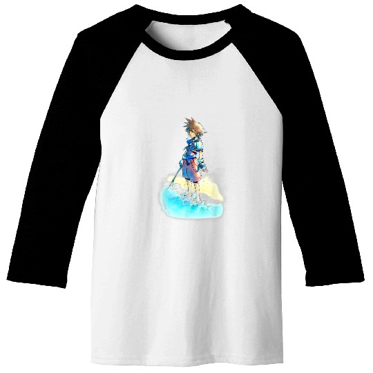Disney Kingdom Hearts Sora Beach Sketch Baseball Tees