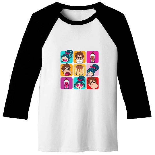 Disney Wreck-It Ralph Vanellope Ralph & Desserts Panels Baseball Tees