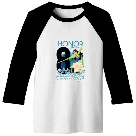 Disney Mulan Portrait Honor Your 8th Birthday Baseball Tees