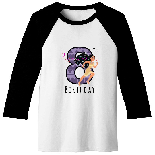 Disney Pocahontas 8th Birthday Cartoon Portrait Baseball Tees