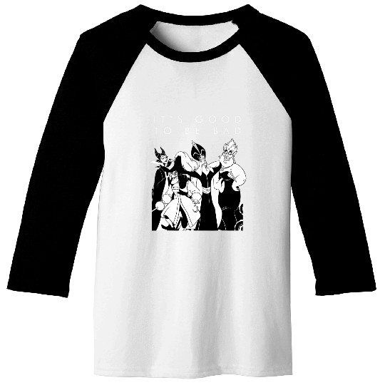 Disney Villains - Maleficent Ursula Jafar Captain Hook Group Baseball Tees