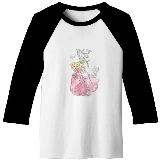 Disneyss Sleeping Beauty Aurora Sketch Graphic Baseball Tees