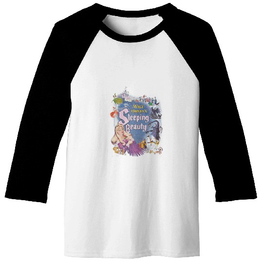 Disneyss Sleeping Beauty Classic Icons Movie Poster Baseball Tees
