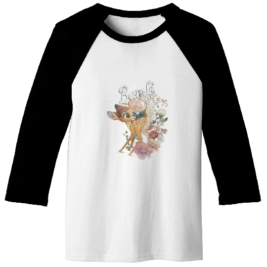Disney Bambi  Floral Poster Baseball Tees