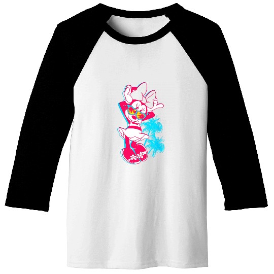 Disney Neon Minnie Mouse Hollywood Baseball Tees