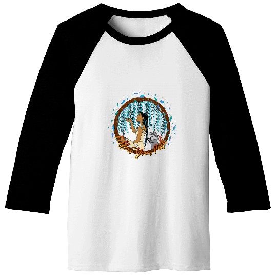 Disney Pocahontas Follow Your Path Circle Text Baseball Tees