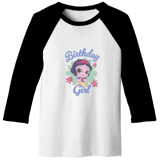 Disney Snow White Birthday Girl Chibi Portrait Baseball Tees
