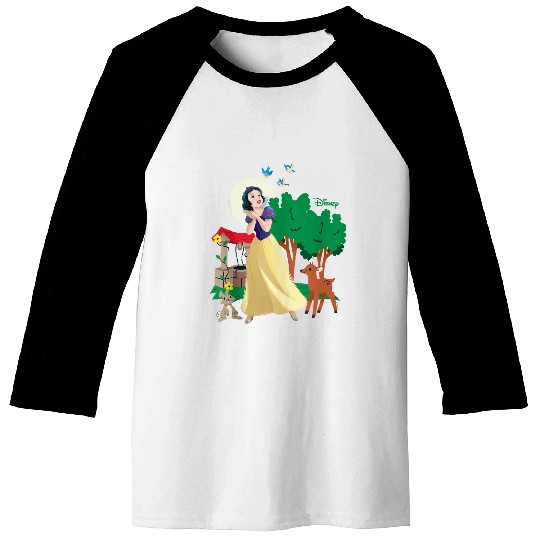 Disneyss Princess Snow White Nature Scene Baseball Tees