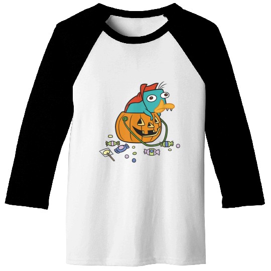 Disneyss Phineas And Ferb Halloween Vampire Perry The Platypus Baseball Tees