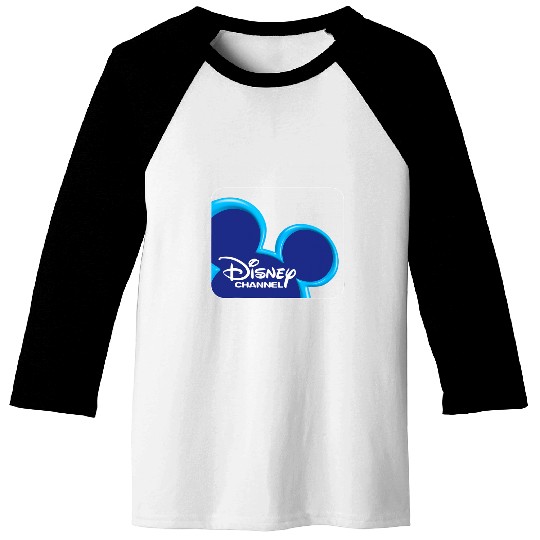 Disney Channel  Mickey Mouse Blue Retro 2000s Logo Baseball Tees