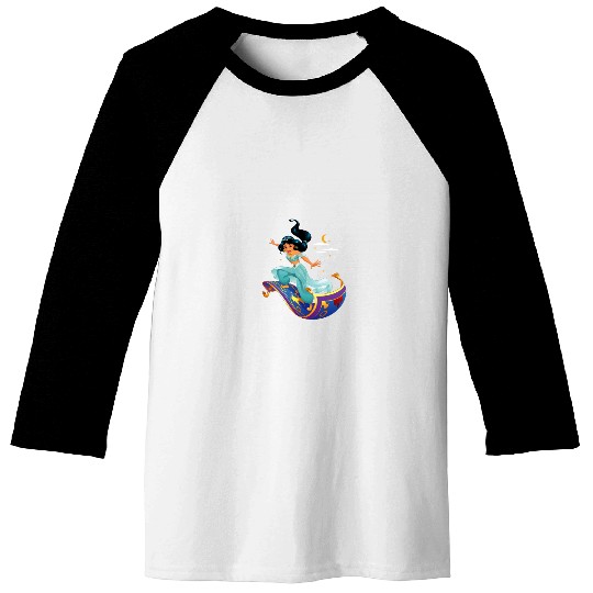 Disneyss Aladdin Princess Jasmine Magic Carpet Pose Baseball Tees