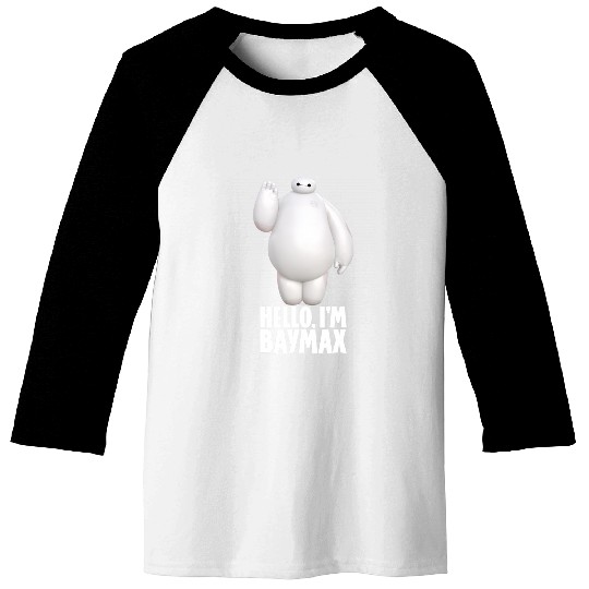 Disney Big Hero 6 Hello I'm Baymax Cute Portrait Baseball Tees