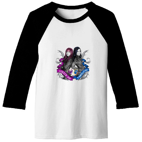 Disney Descendants Mal And Evie Wicked And Fabulous Baseball Tees