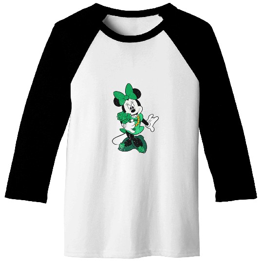 Disney Retro Shamrock Minnie Mouse St. Patricks Day Baseball Tees