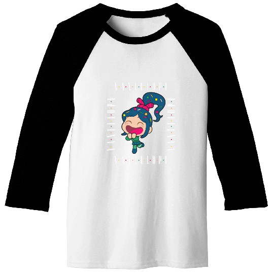 Disney Wreck-It Ralph Chibi Vanellope Excited Portrait Baseball Tees