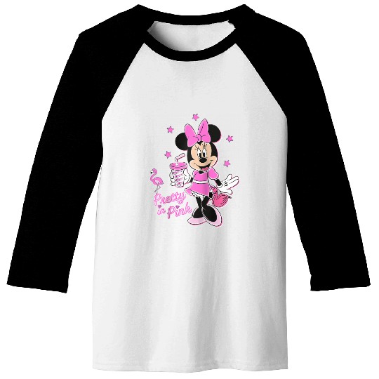 Disney Minnie Mouse Pretty in Pink Raglan Baseball Tee Baseball Tees