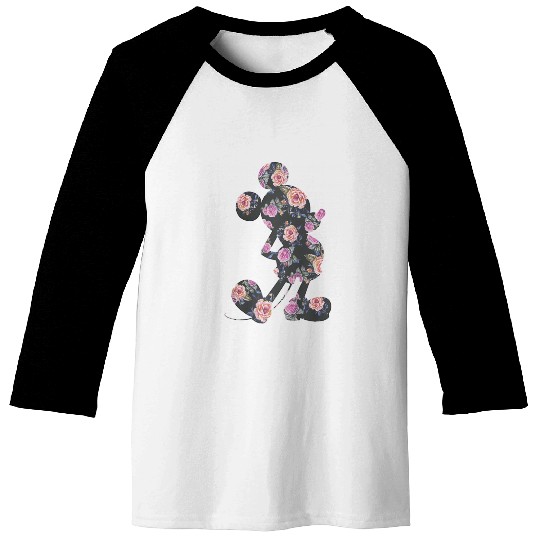 Disney Floral Mickey Raglan Baseball Tee Baseball Tees