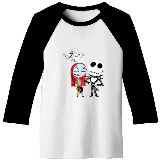 Disneyss Nightmare Before Christmas Jack And Sally Baseball Tees