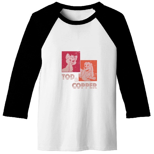 Disney The Fox and The Houndss Tod Copper Retro Baseball Tees