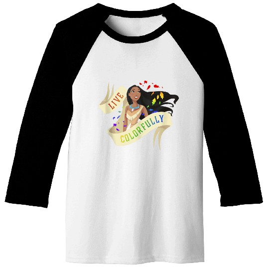 Disney Pocahontas Rainbow Live Colorfully Portrait Baseball Tees
