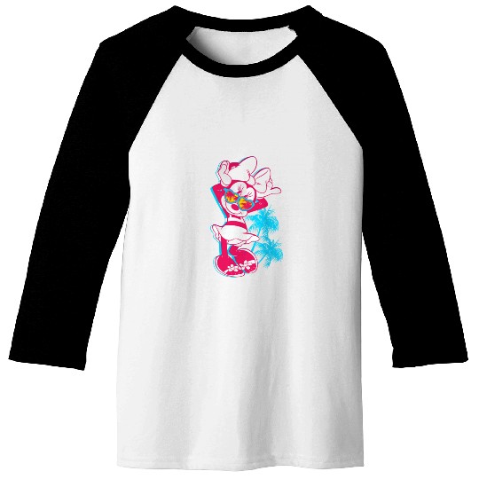 Disney Neon Minnie Mouse Hollywood Baseball Tees