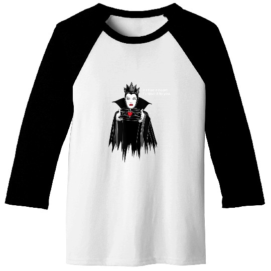 Disneyss Villains Evil Queen If I Had A Heart Baseball Tees