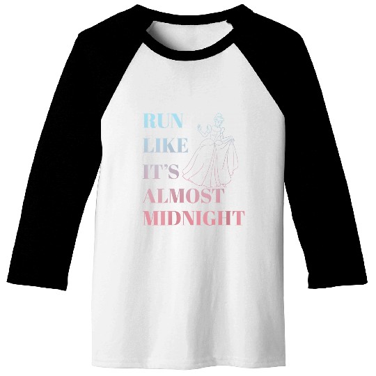 Disneyss Cinde Run Like It Almost Midnight Text Baseball Tees