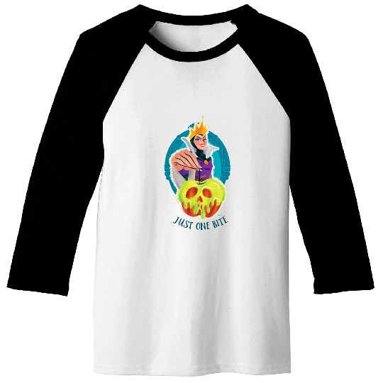 Disney Villains Evil Queen Poison Apple Just One Bite Baseball Tees