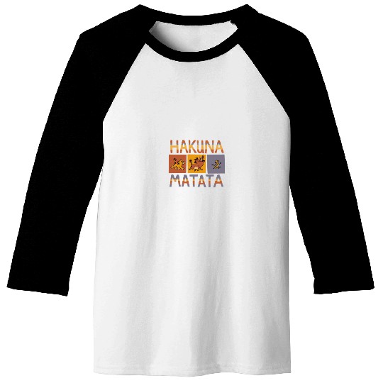 Disneyss The Lion King Hakuna Matata Solid Blocks Baseball Tees