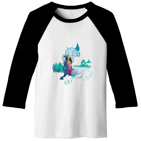 Disneyss Raya And The Last Dragon Watercolor Baseball Tees