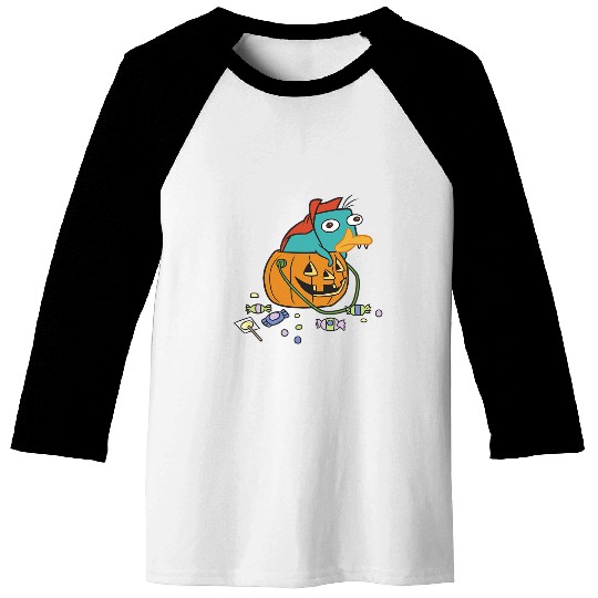 Disney Phineas And Ferb Halloween Vampire Perry The Platypus Baseball Tees
